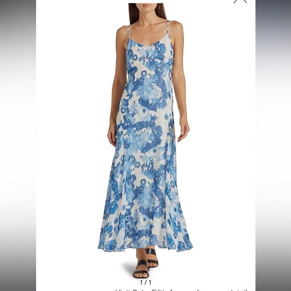NWT Joie Markus Silk  Maxi Dress size 4 COLOR Porcelain - Picture 1 of 16